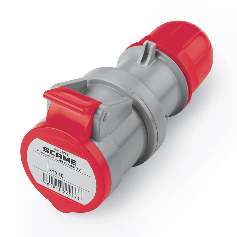 313.1647 Scame Optima IEC Connector 3P+N+E IP44 16A 6h 346-415V AC