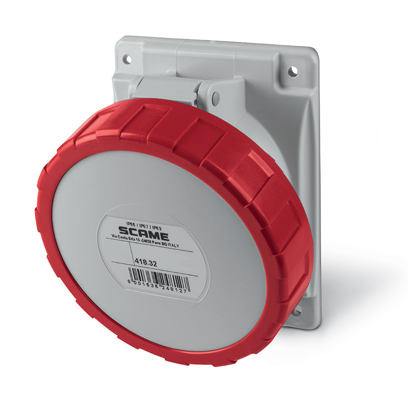 418.32664 Scame Optima Flush Mount Socket 3P+E IP67 32A 3h