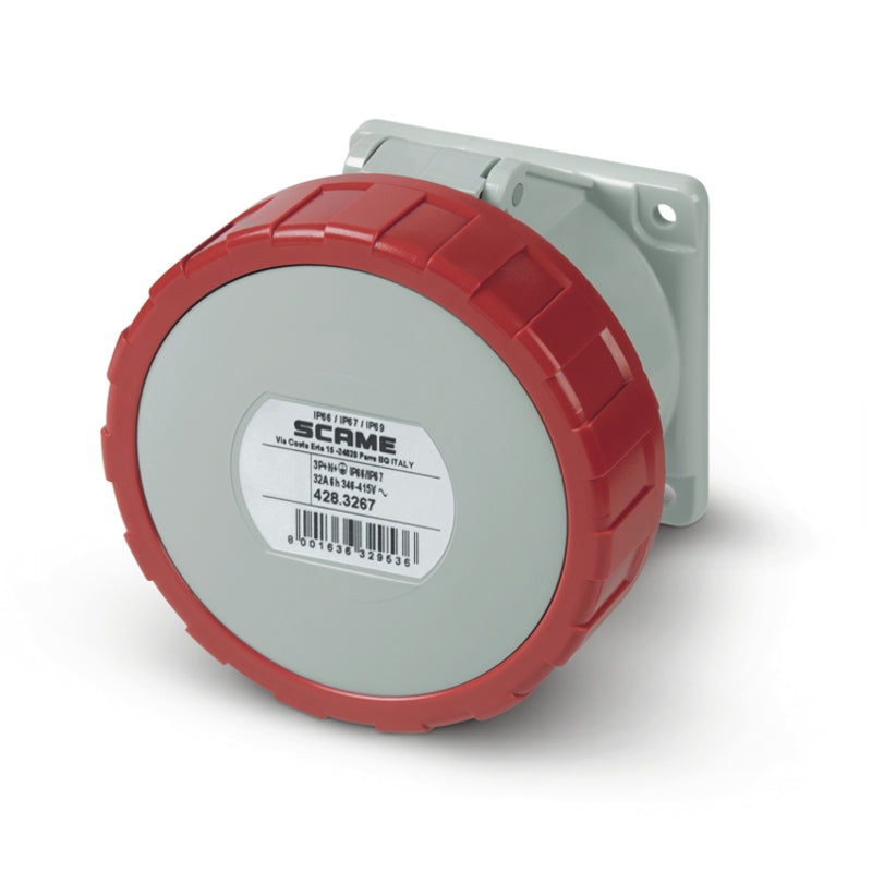 428.3267 Scame Optima Flush Mount Socket IP66/IP67 3P+N+E 3