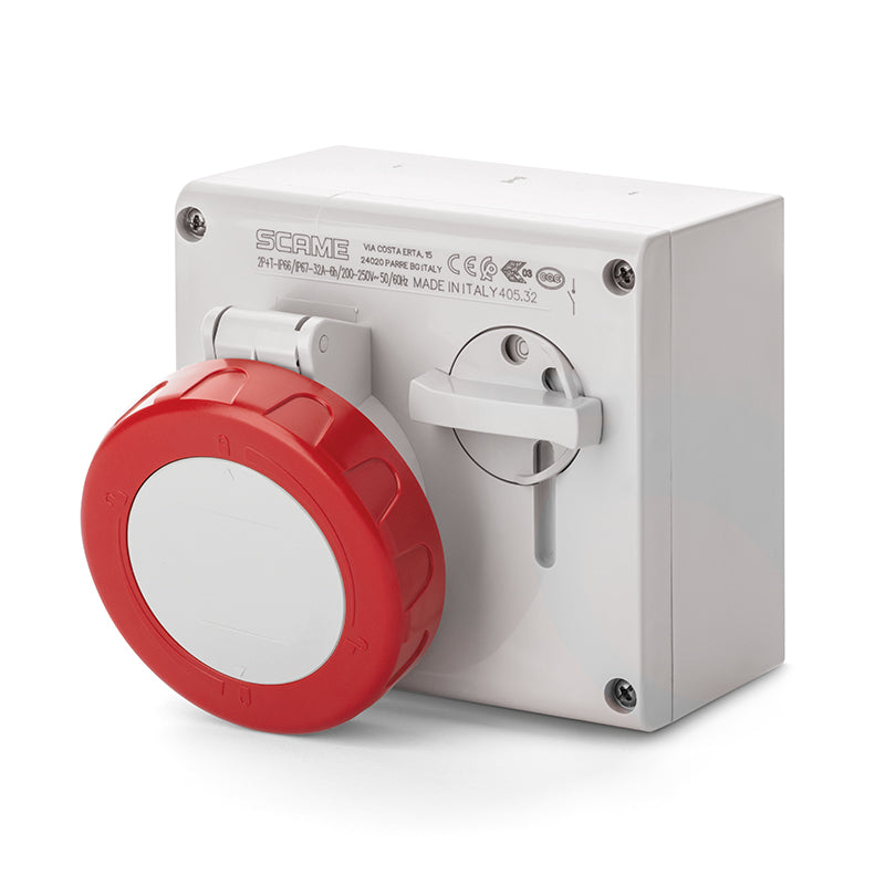 505.32864 Scame Omnia Interlocked Socket 3P+E IP67 32A 3h