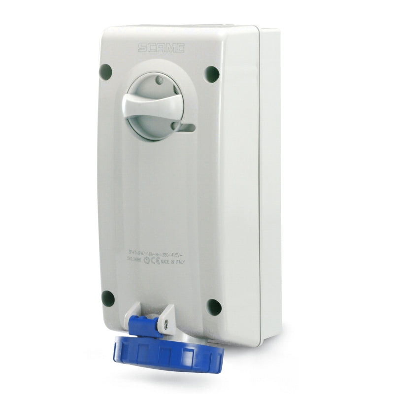 561.3283 Scame Advance 2 Interlocked Socket 32A 2P+E 6h 200-250V