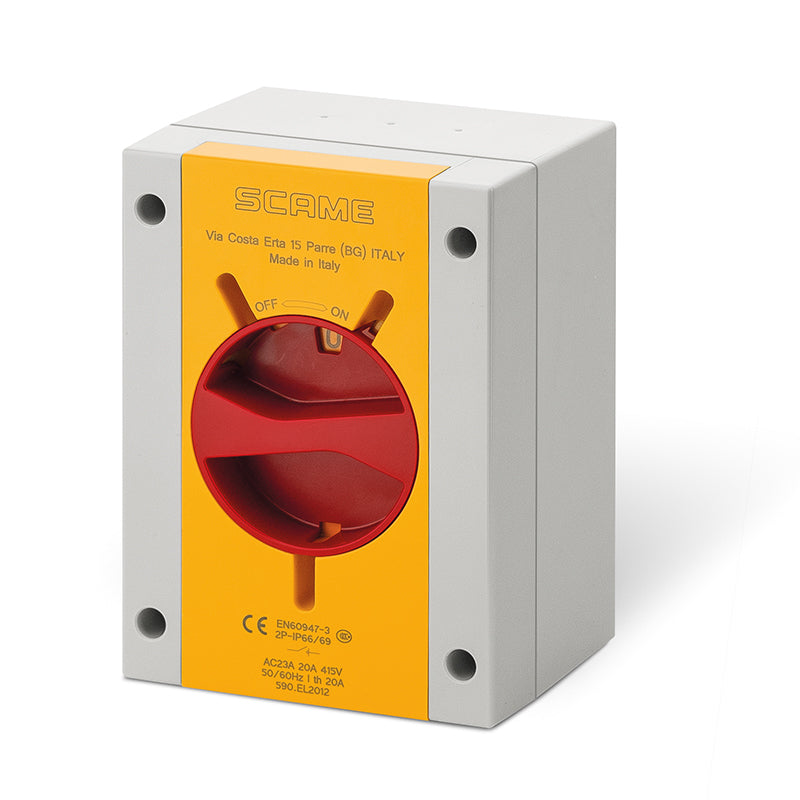 ISOLATORS-TP Series 20A 3P+N Switch Disconnector (Yellow/Red)