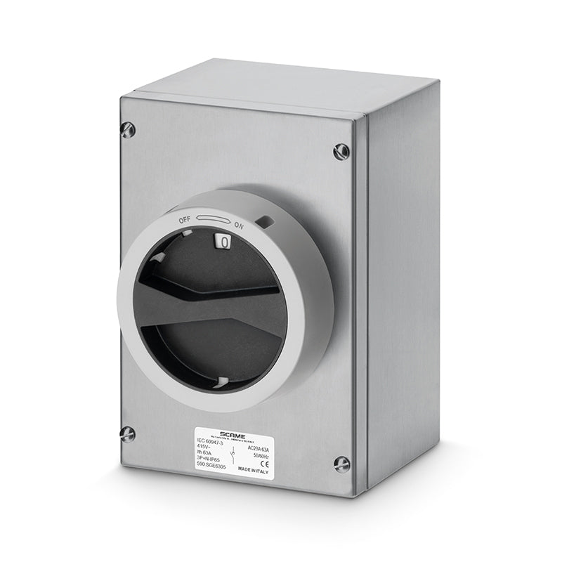 SCAME Switch Disconnector 80A 3P+N IP65 (General - Grey/Black)