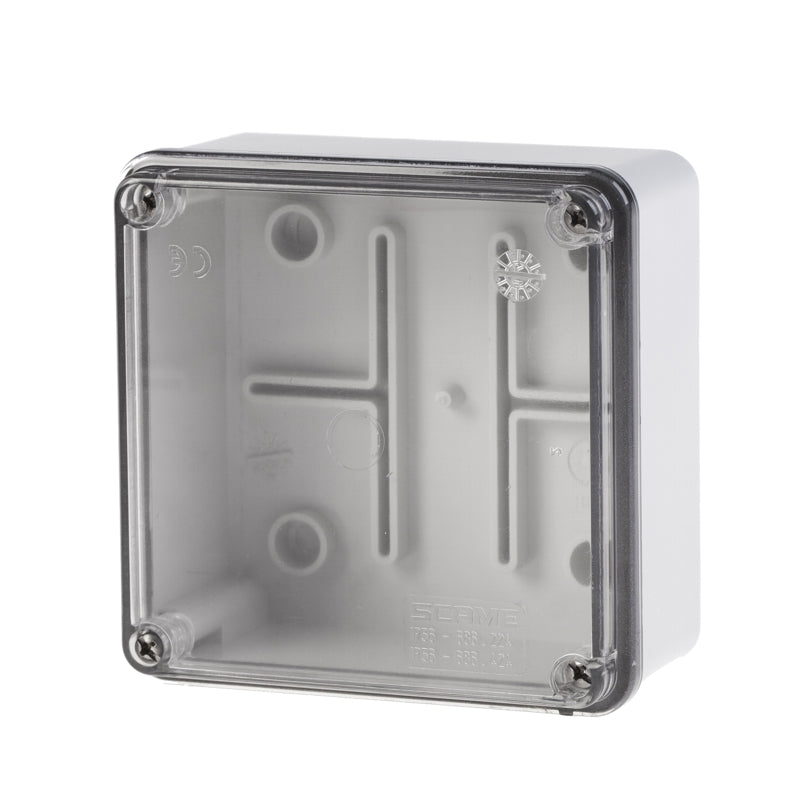 686.224 SCAME SCABOX Junction Box Halogen Free Grey Engineering Plastic With Blank Sides