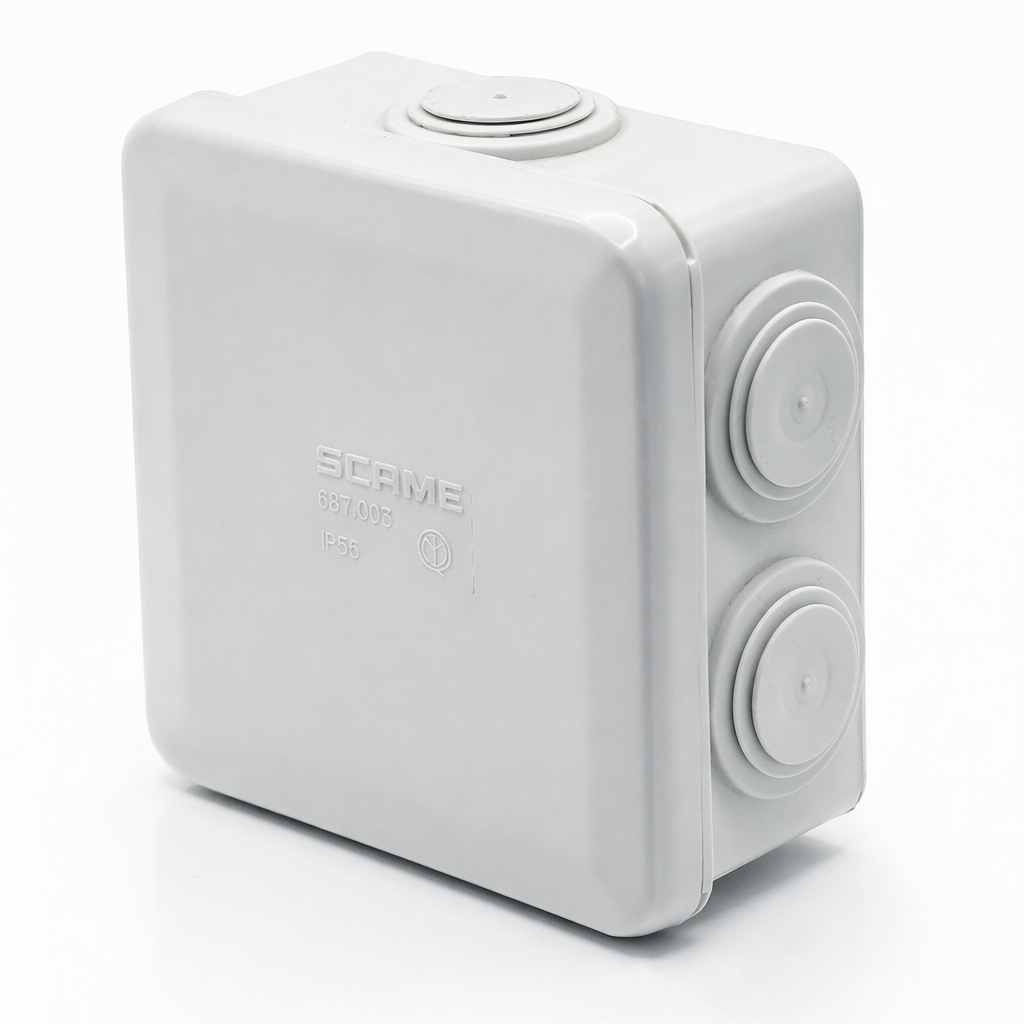 687.003 SURFACE MOUNTING JUNCTION BOX 80X80X40MM IP55