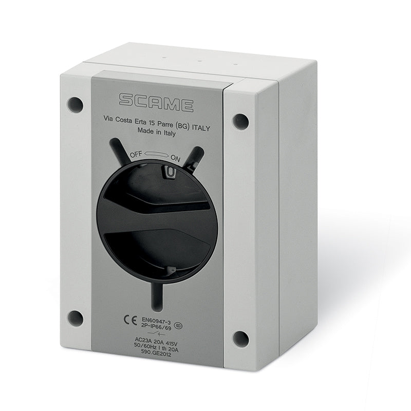 ISOLATORS-TP Series 20A 3P+N Switch Disconnector (Grey/Black)