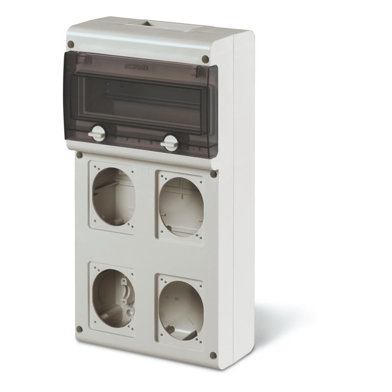 632.4500-000 SCAME BLOCK4  Surface Mounting 11 Modular Enclosure IP66