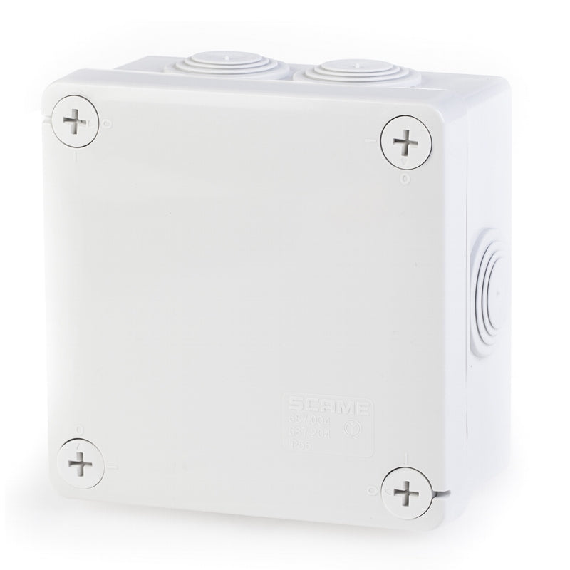 CUBIK 960 Series Junction Box – 100 × 100 × 50 mm, IP55, Grey Thermoplastic (GW 960 °C)