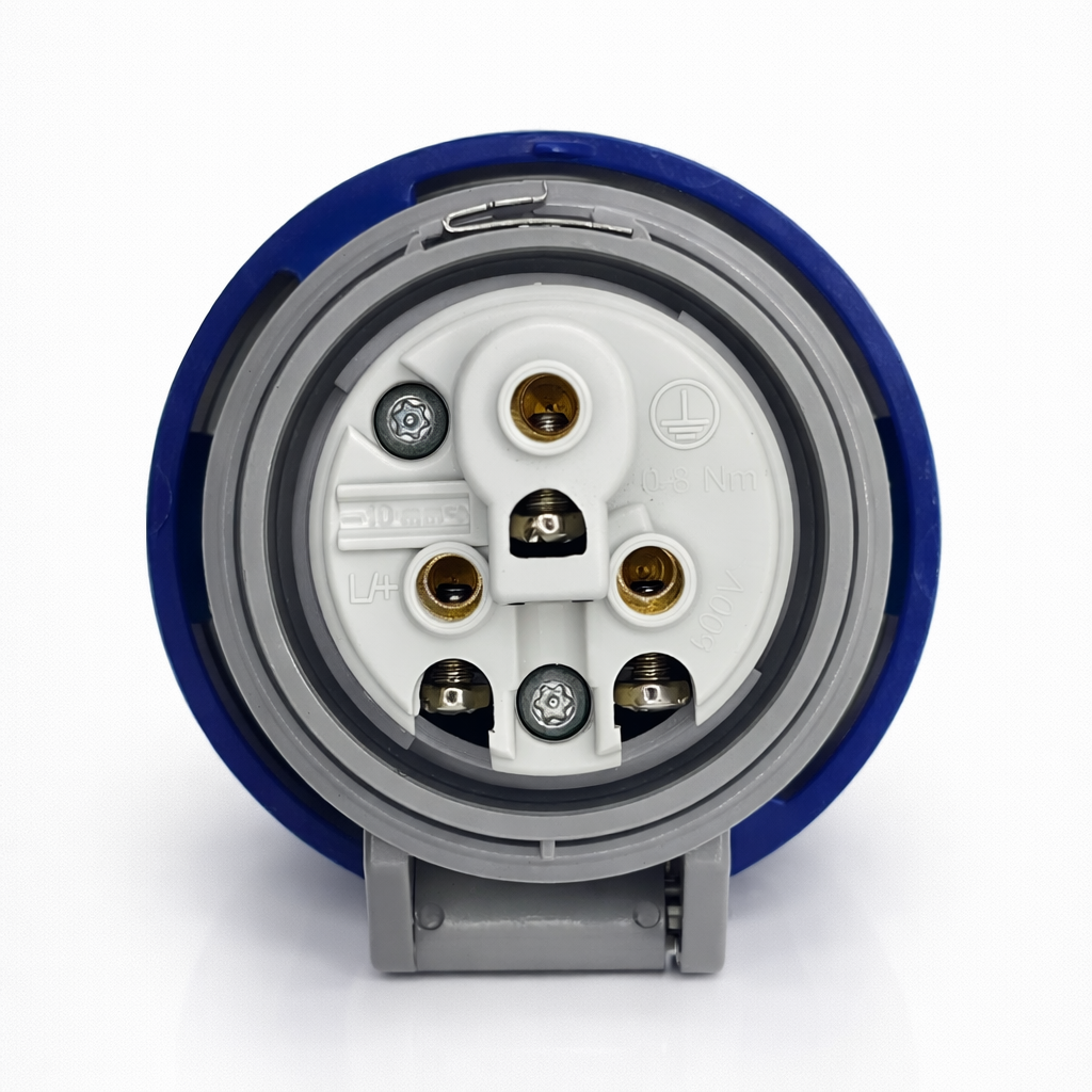 318.1643 Scame Optima IEC Connector 16A 2P+E 6h 200-250V