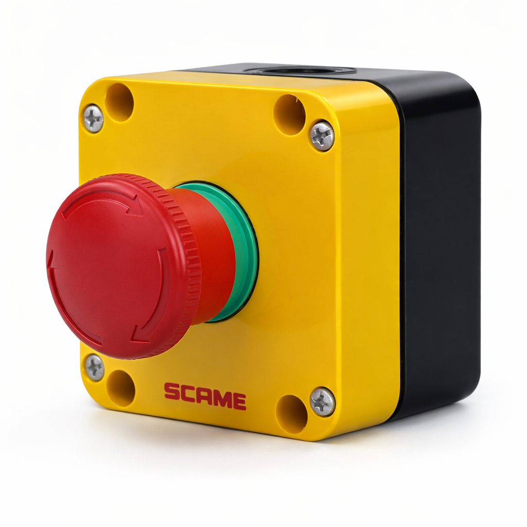 590.PR01R4N - EMERGENCY PUSH BUTTON WITH ROTATING RELEASE