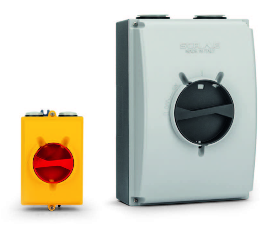 SCAME AL EVO aluminium isolators in general and emergency versions